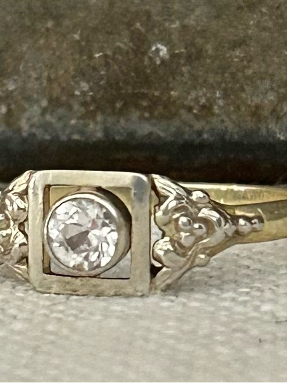 Antique 14k Old Cut Ring - Picture 11 of 12